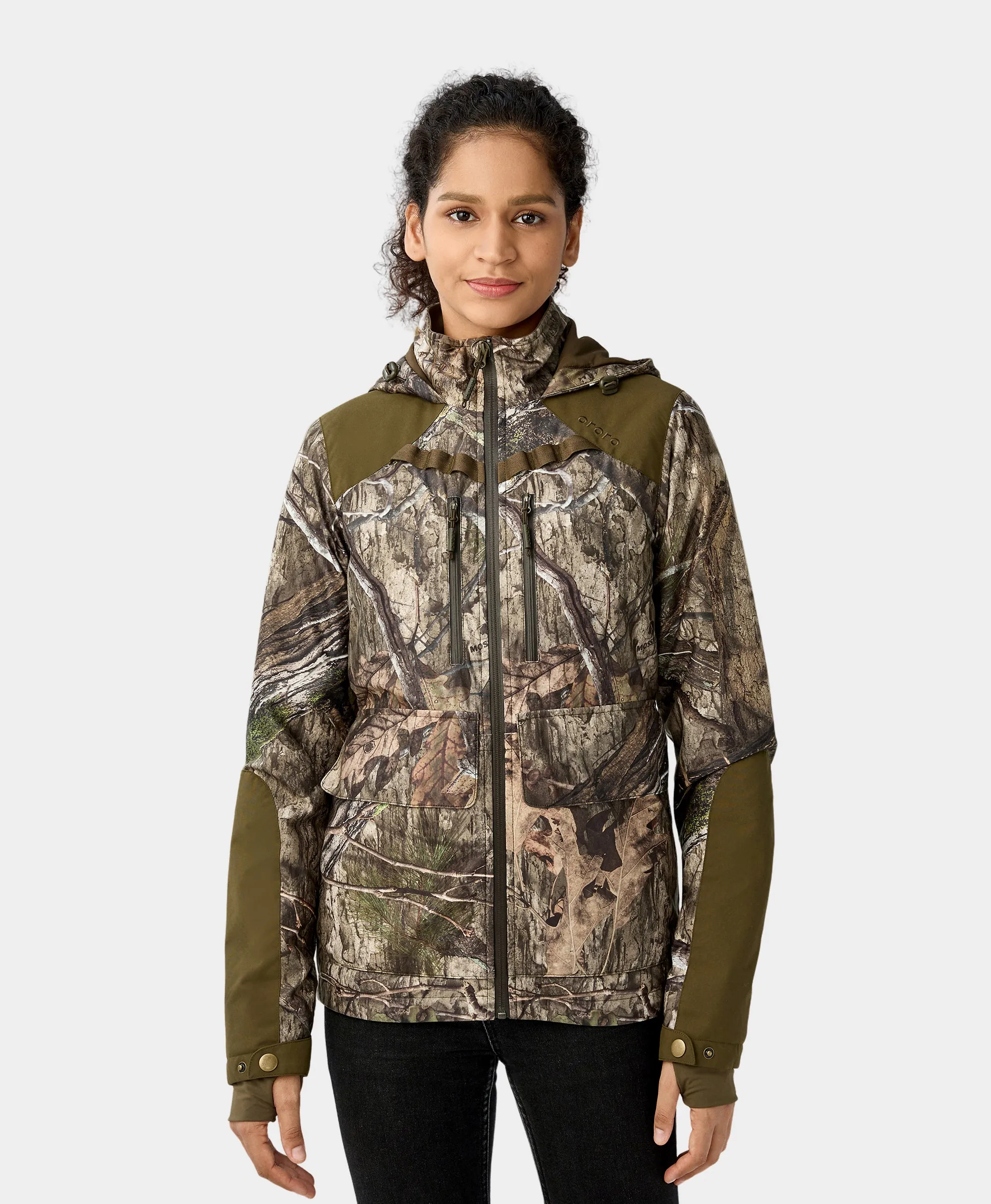 Women's Heated Hunting Jacket - Camouflage, Mossy Oak® Country DNA (Final Sale) sold by Ororo