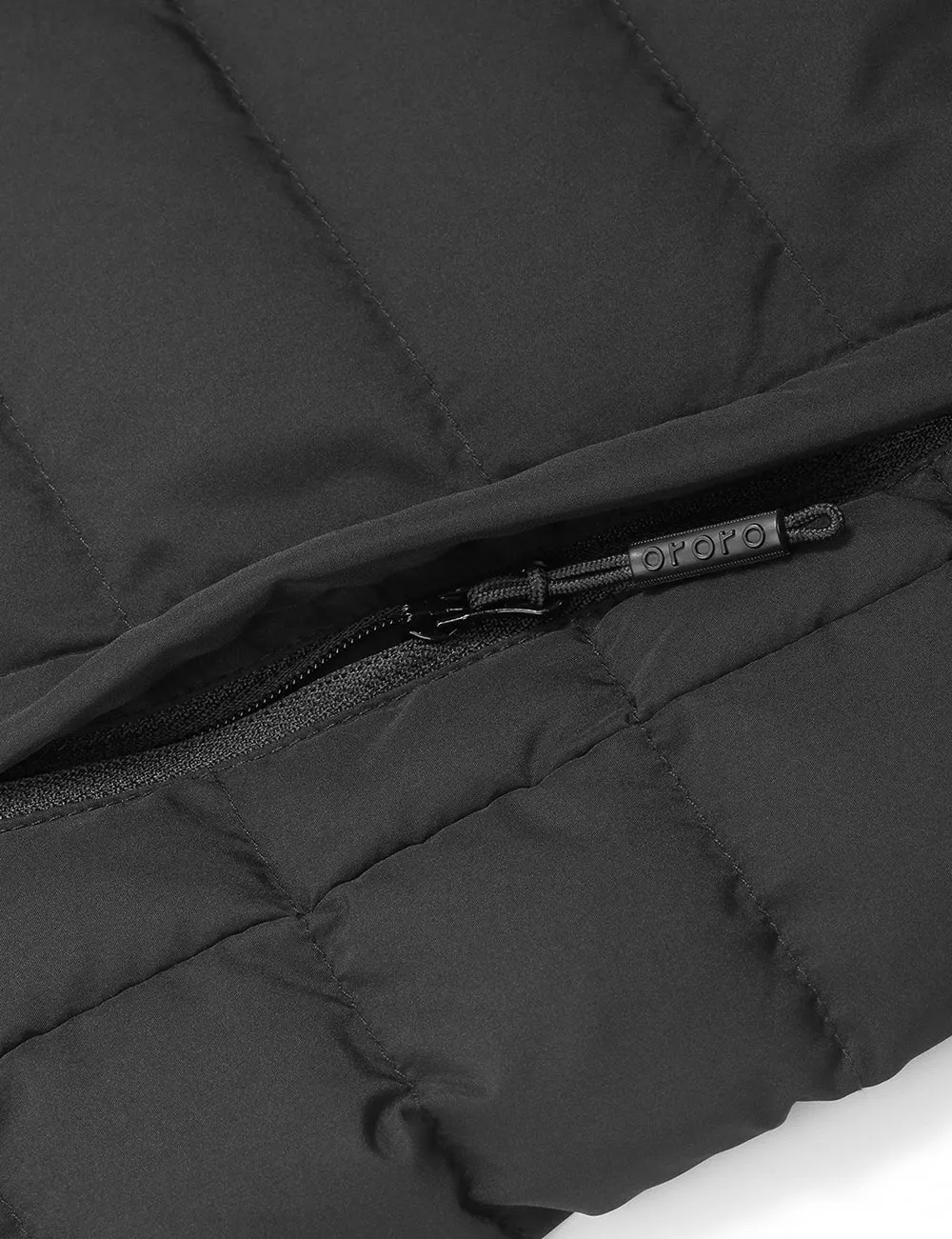 (Open-box) Men's Heated Lightweight Down Vest - Black with B19G Battery sold by Ororo product image thumbnail 2