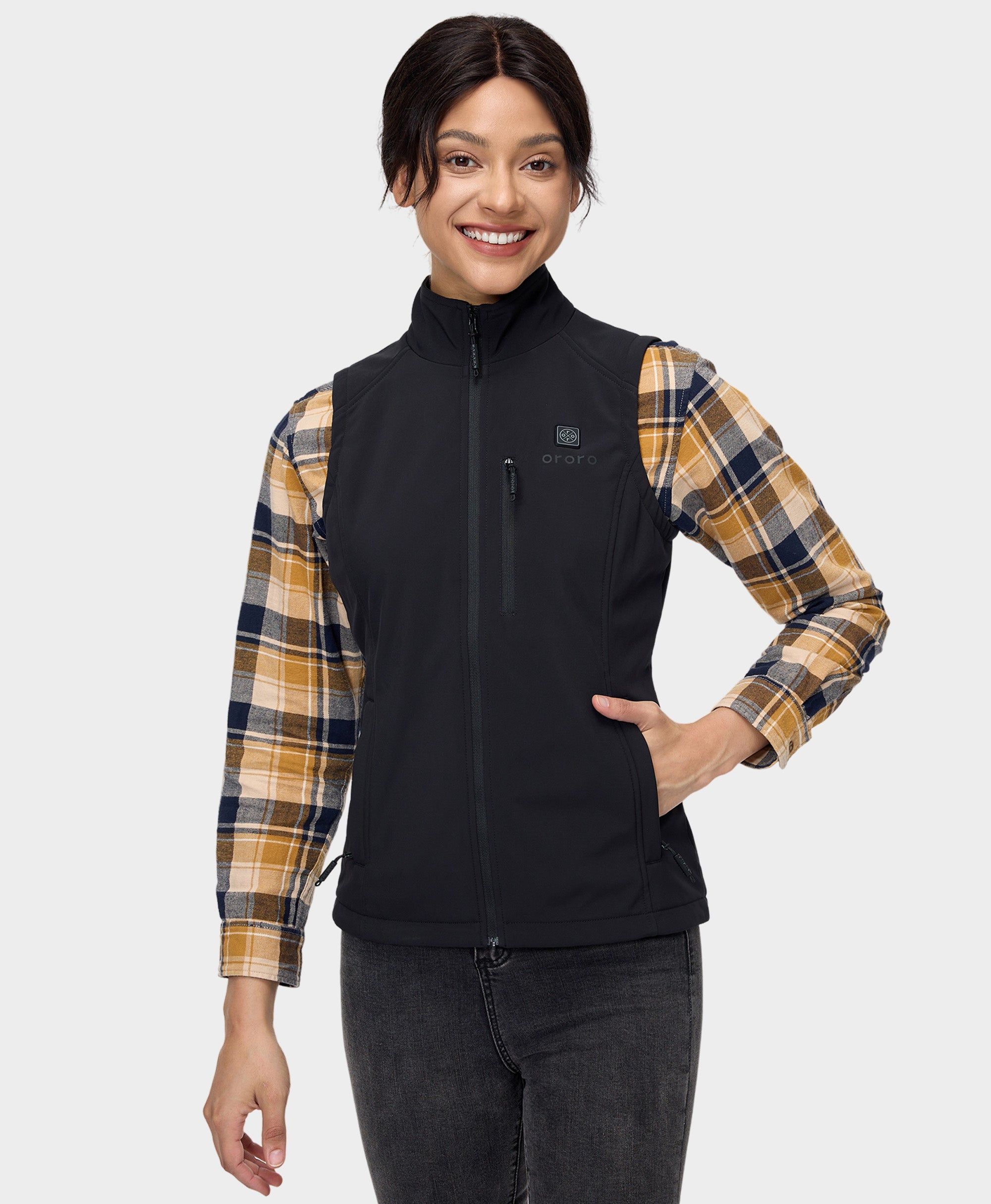 Women's Heated Softshell Vest - Lower Back Heating sold by Ororo product image thumbnail 3
