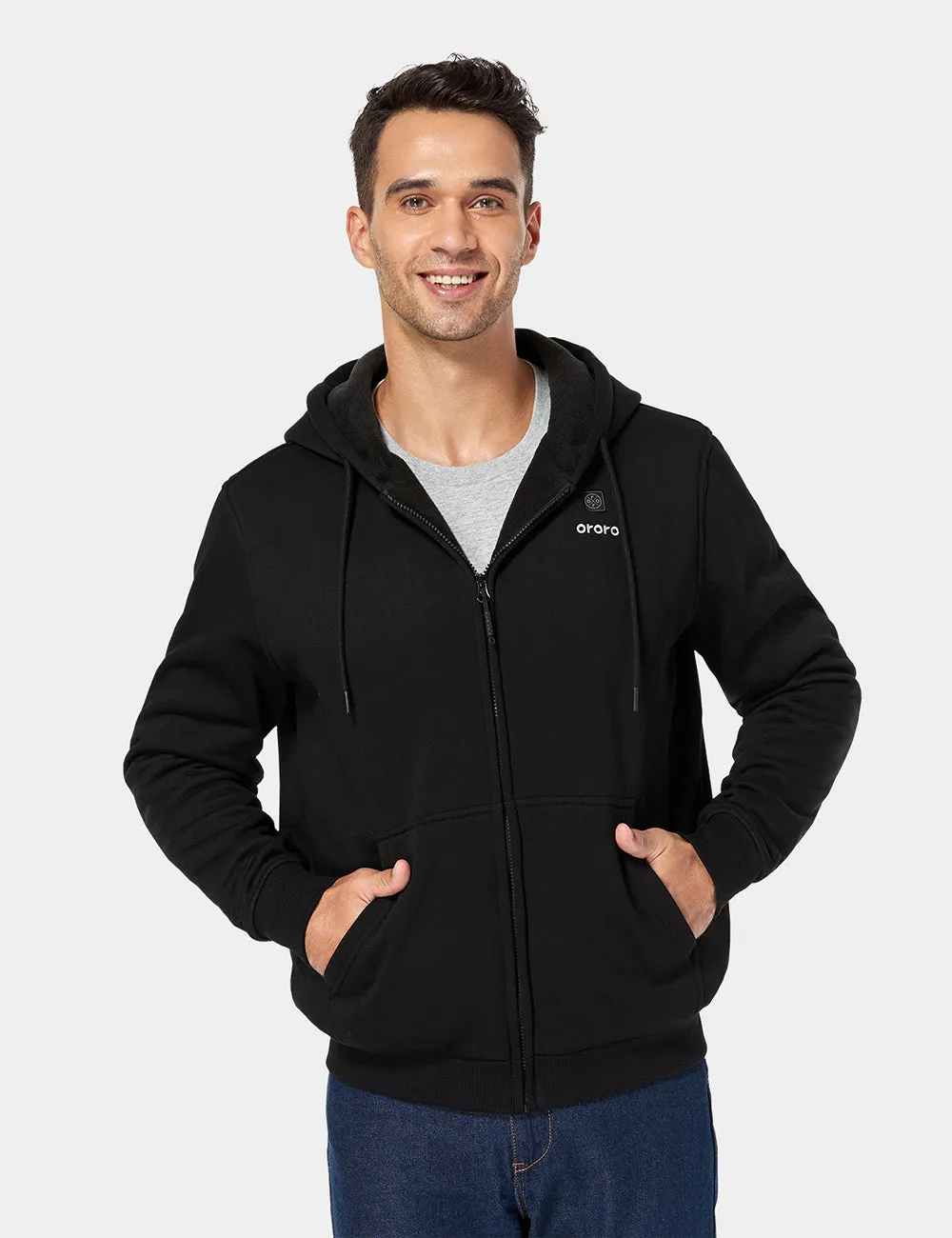 Unisex Heated Fleece Hoodie sold by Ororo