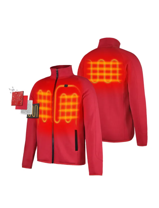 (Open-box) Men's Heated Full-Zip Fleece Jacket with B19G Battery - Red sold by Ororo