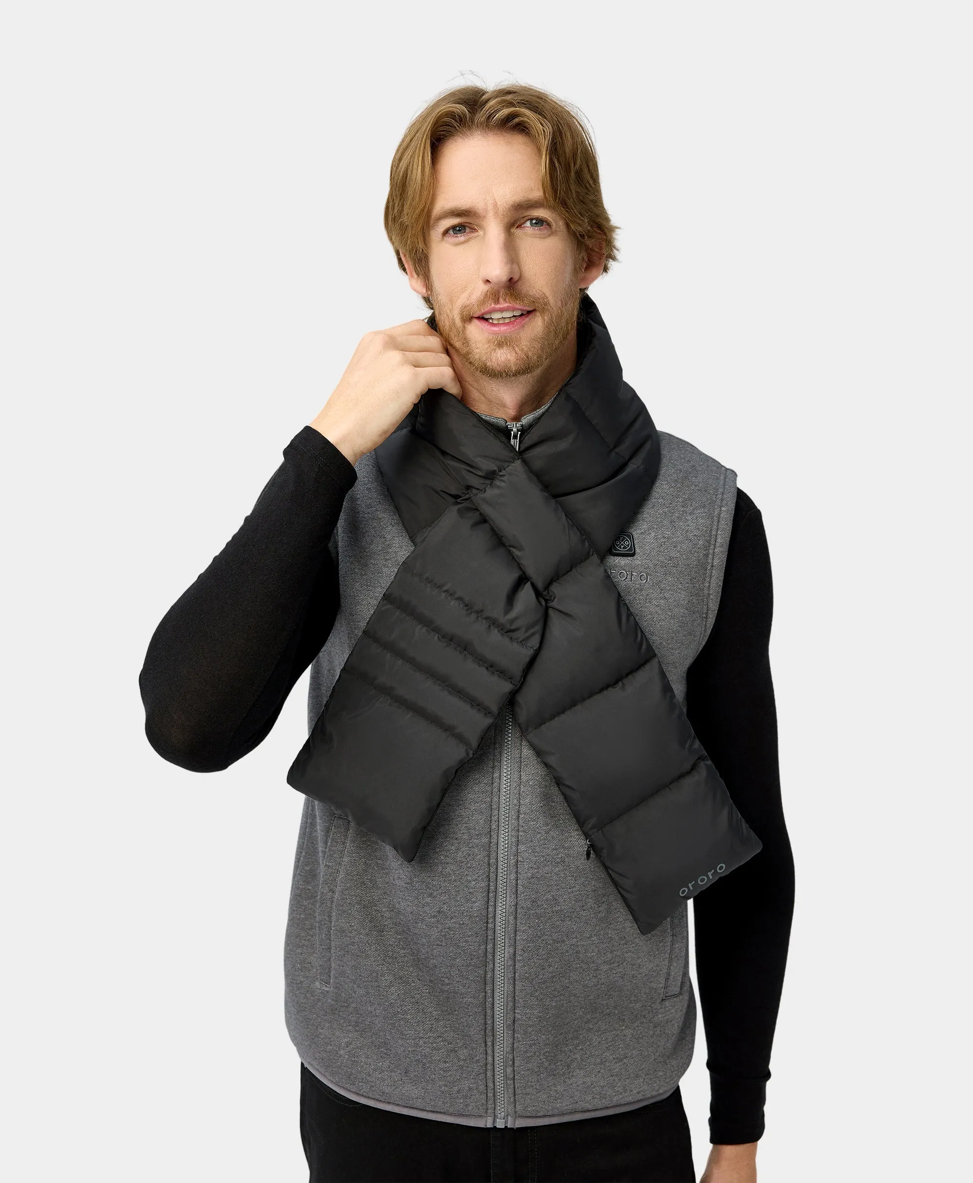 Unisex Heated Puffer Down Scarf (Long) sold by Ororo