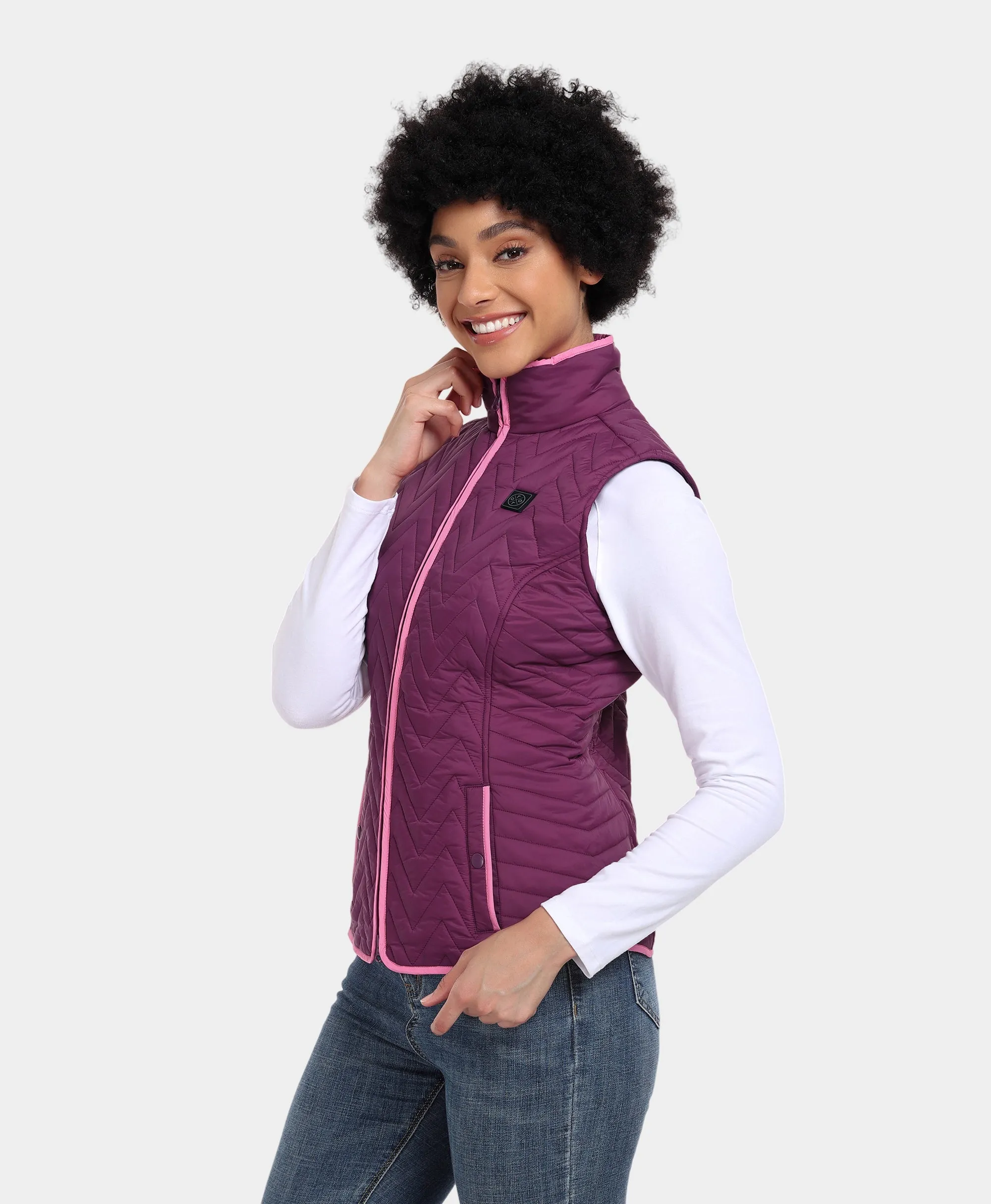 (Open-Box) Women's Heated Chevron Quilted Vest (Battery Set Not Included) sold by Ororo product image thumbnail 3