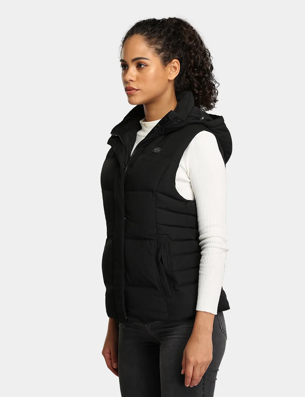 Women's Heated Down Vest - Black/Gray (Apparel Only) sold by Ororo product image thumbnail 5