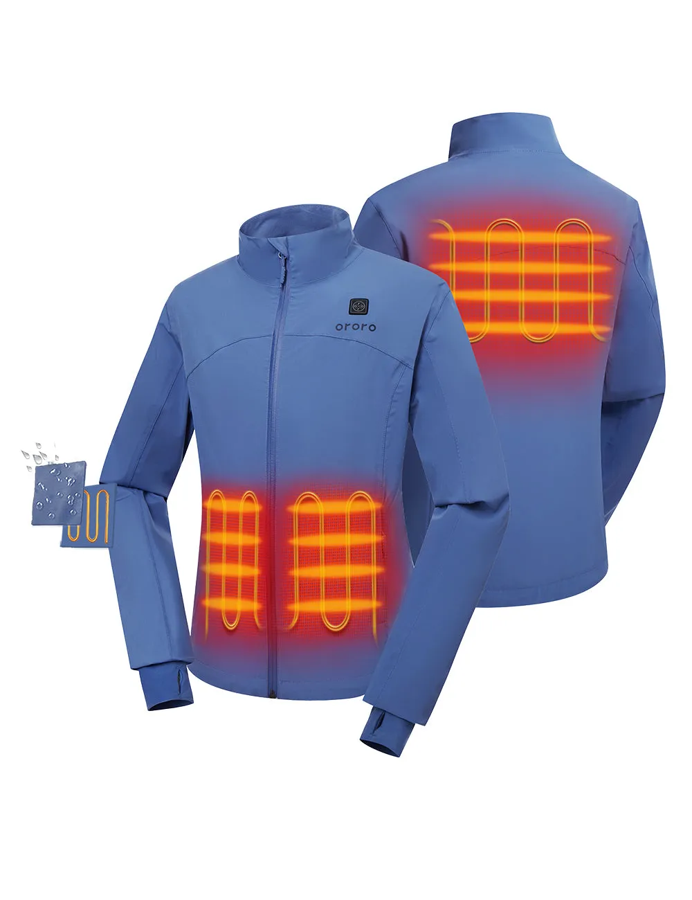(Open-Box) Women's Waterproof Heated Windbreaker (Battery Set Not Included) sold by Ororo