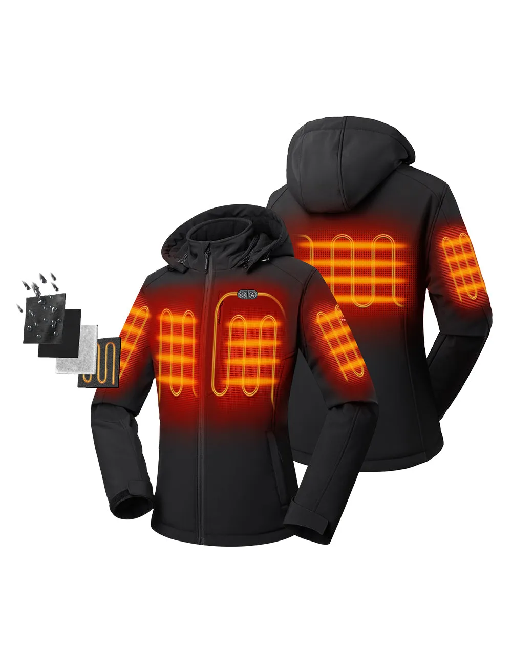 Women's Heated Dual Control Jacket with 5 Heating Zones (Chest Heating) sold by Ororo product image thumbnail 2