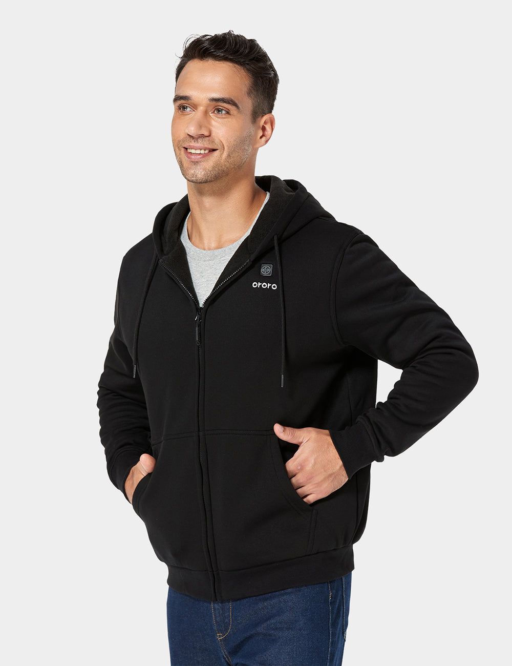 (Open-box) Unisex Heated Hoodie - Black (with B19G Battery Set) sold by Ororo product image thumbnail 5