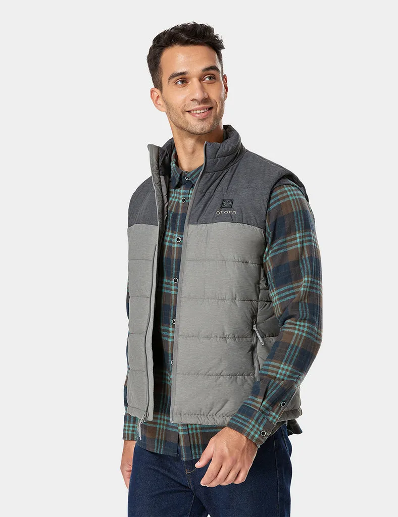 (Open-box) Men's Classic Heated Vest with B19G Battery - Flecking Gray sold by Ororo product image thumbnail 3