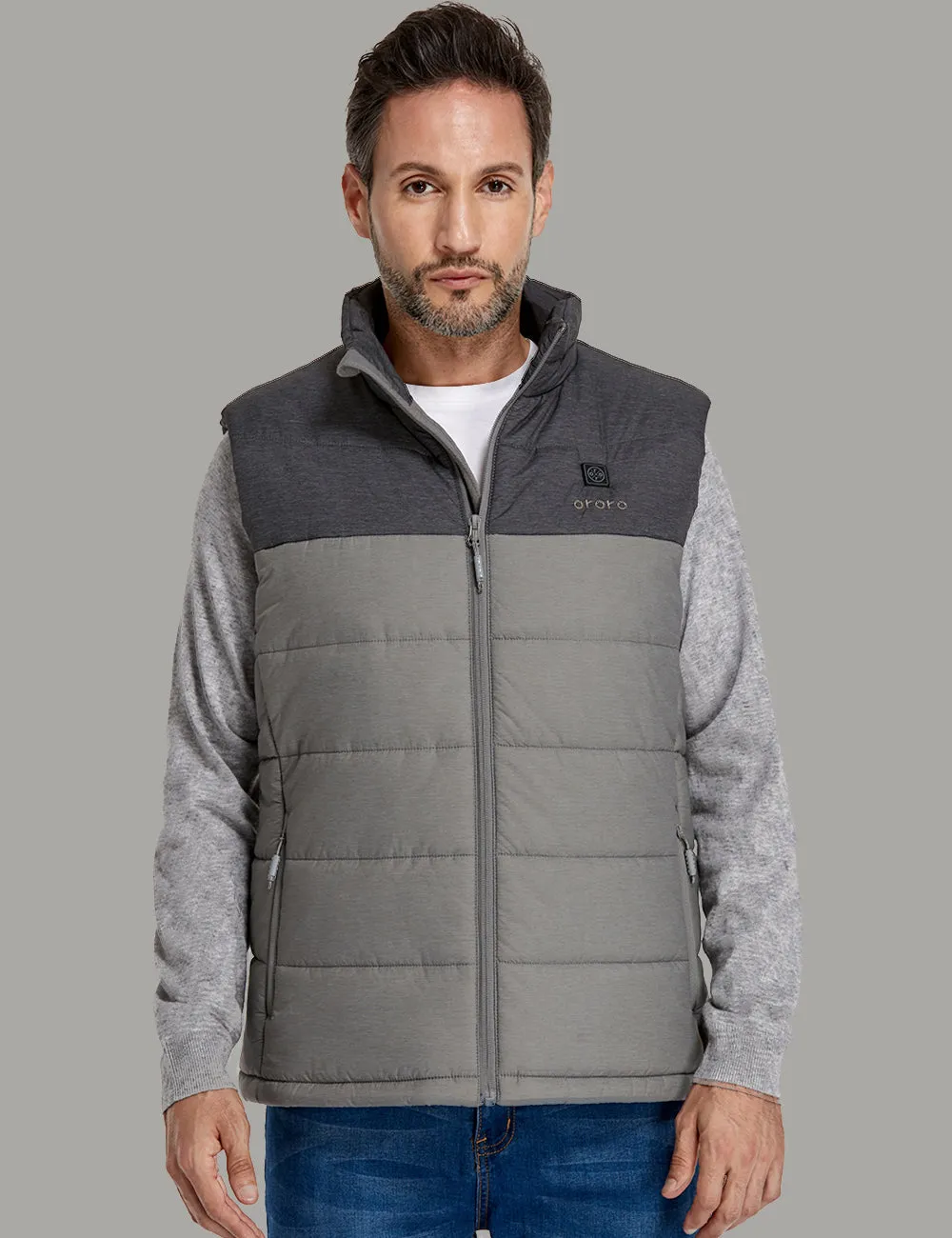 (Open-box) Men's Classic Heated Vest with B19G Battery - Flecking Gray sold by Ororo product image thumbnail 5