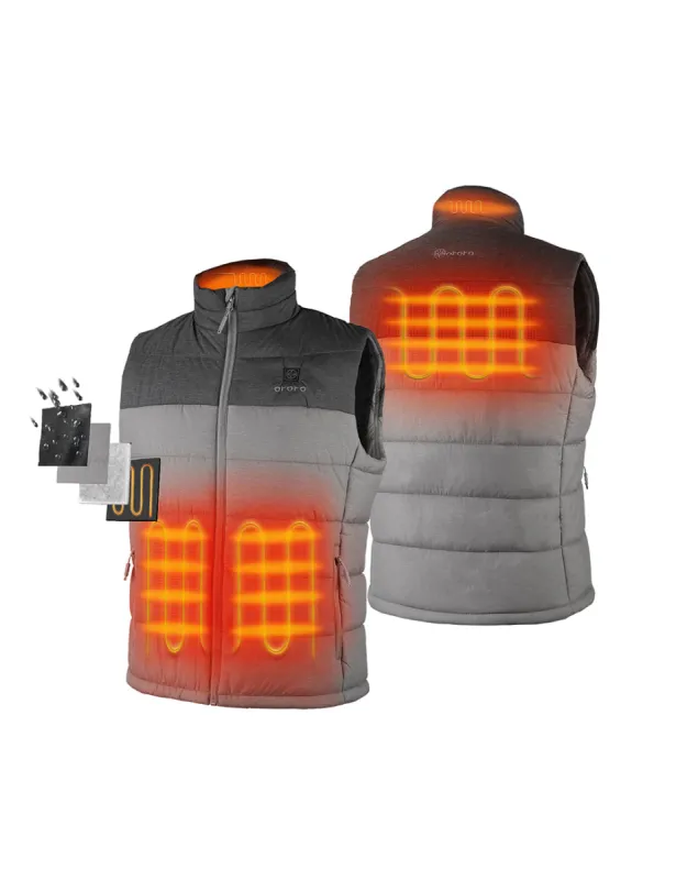 (Open-box) Men's Classic Heated Vest with B19G Battery - Flecking Gray sold by Ororo