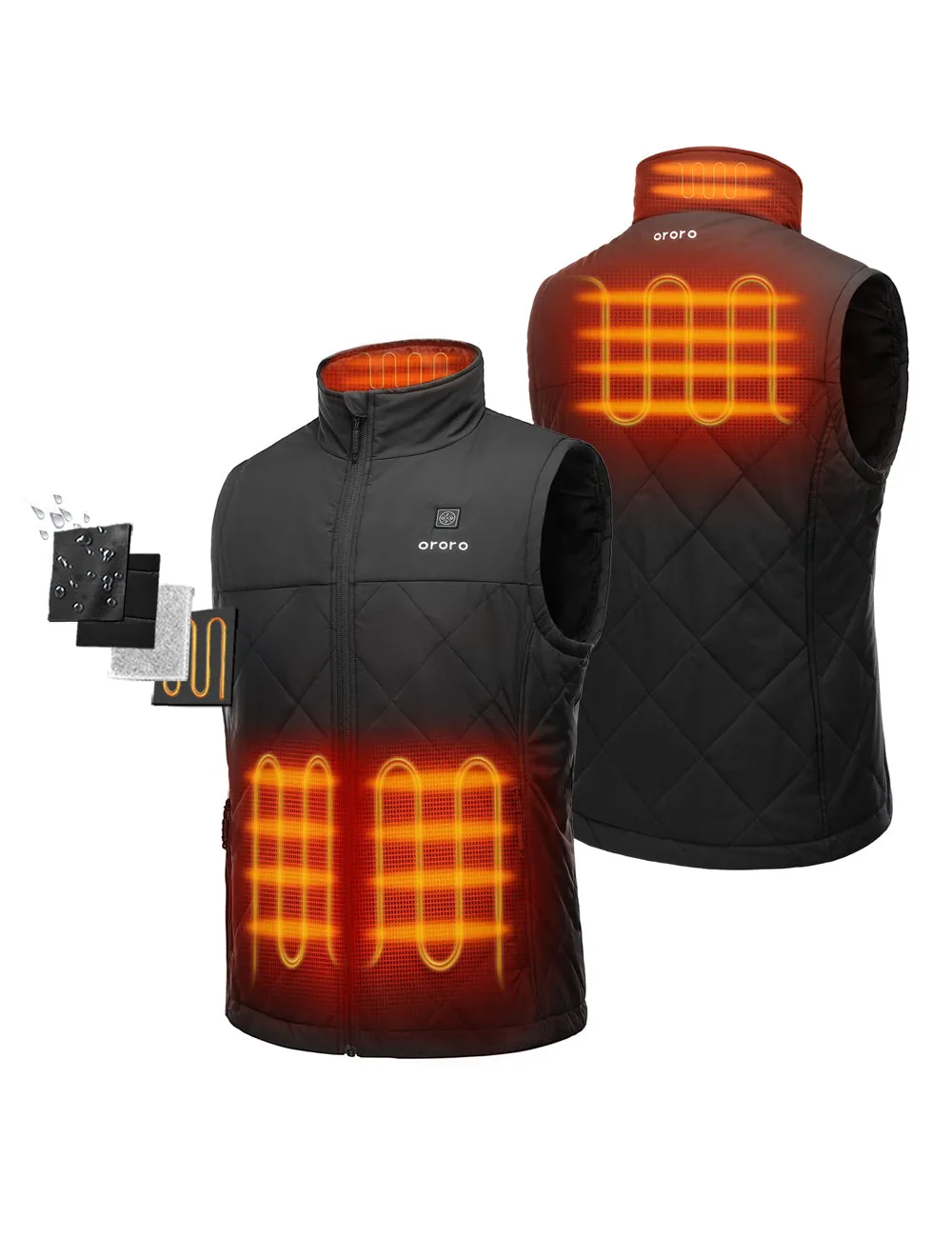 Men's Heated Quilted Vest (Apparel Only) sold by Ororo product image thumbnail 2