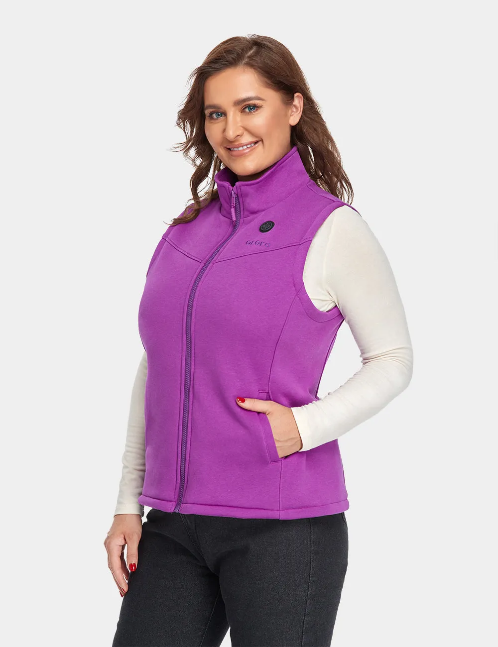 (Open-Box) Women's Heated Fleece Vest with B19G Battery - Purple sold by Ororo product image thumbnail 3