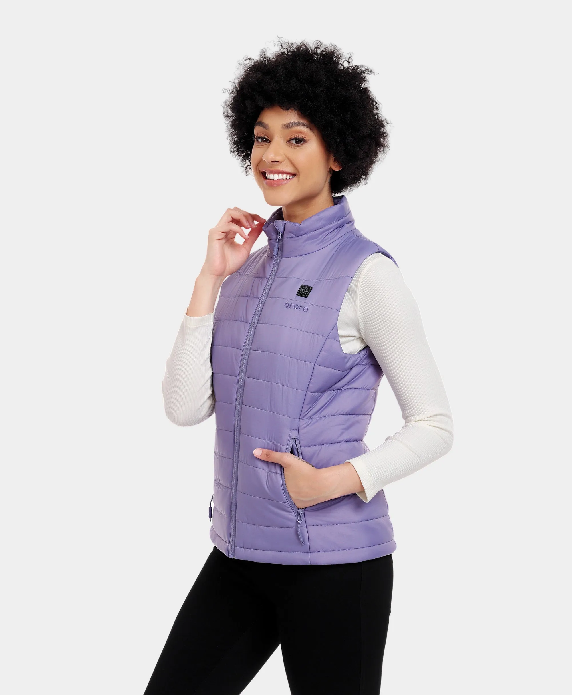 Final Sale - Women's Heated Classic Vest - Purple sold by Ororo product image thumbnail 2