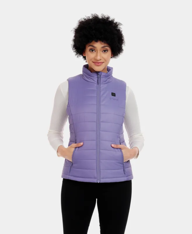 Final Sale - Women's Heated Classic Vest - Purple sold by Ororo