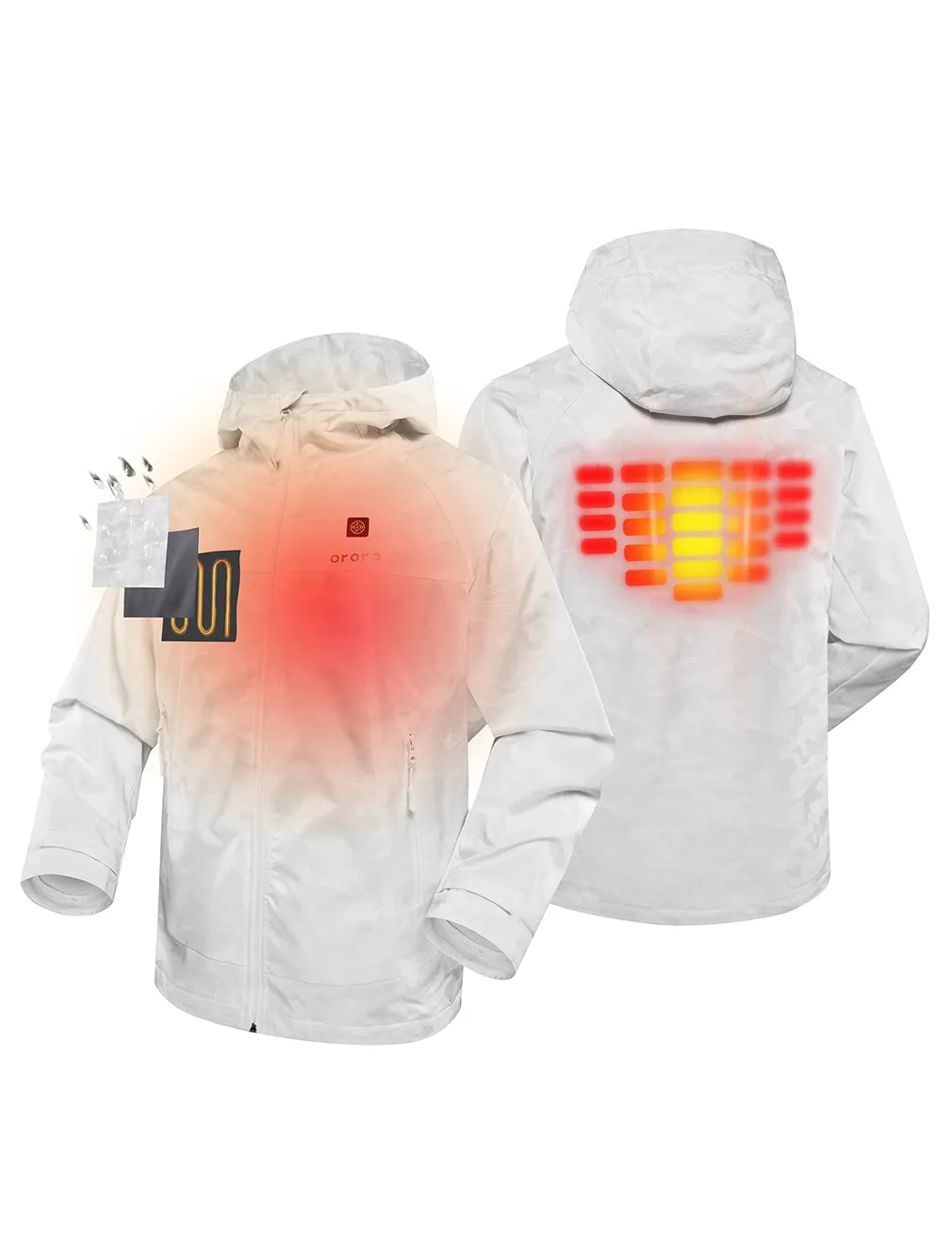 Women Camo Heated Jacket - White (Discontinued) sold by Ororo product image thumbnail 5