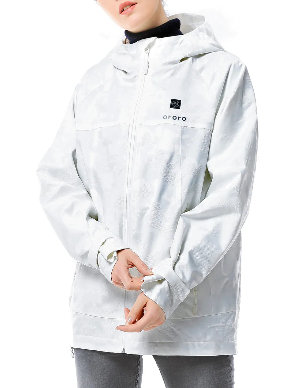 Women Camo Heated Jacket - White (Discontinued) sold by Ororo product image thumbnail 2