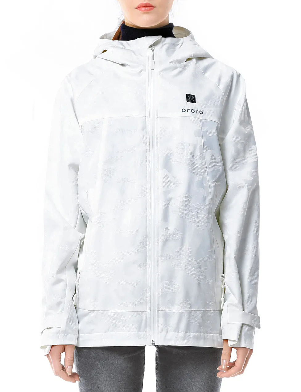 Women Camo Heated Jacket - White (Discontinued) sold by Ororo