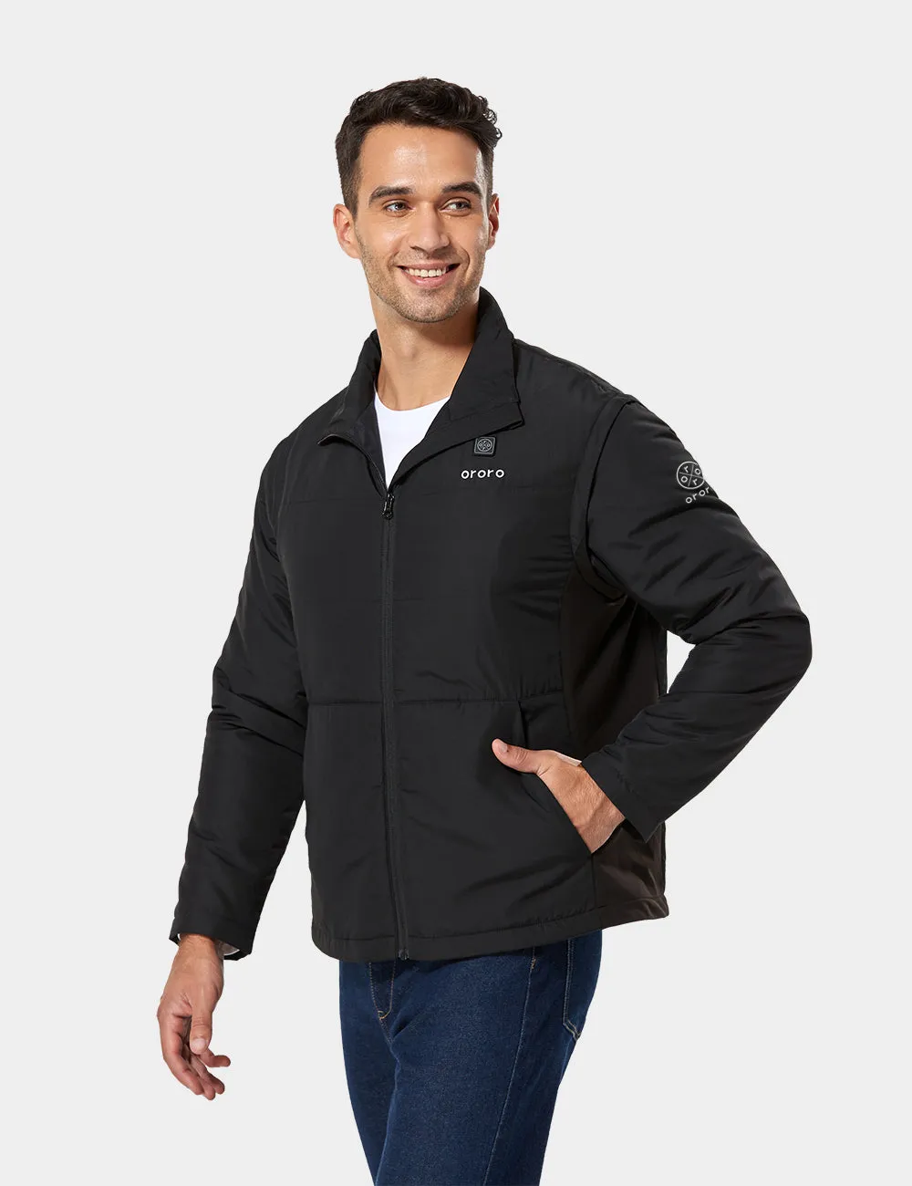 (Open-box) Men's Heated Golf Jacket with Zip-off Sleeves with B19G Battery sold by Ororo product image thumbnail 3