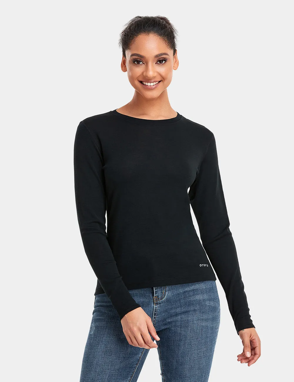 Women's Merino Wool Crew Base Layer sold by Ororo