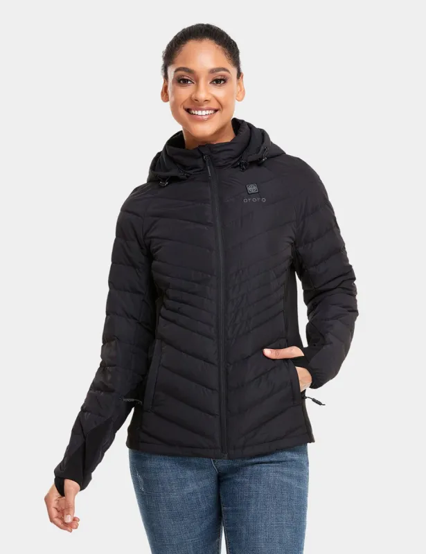 Final Sale - Women's Heated Down Jacket (with B19G Battery) sold by Ororo
