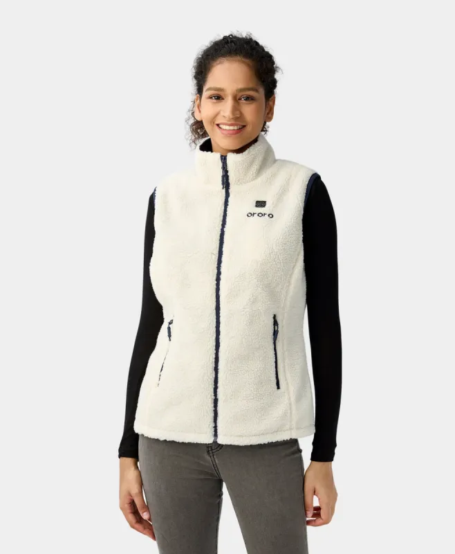 Women's Heated Recycled Fleece Vest sold by Ororo