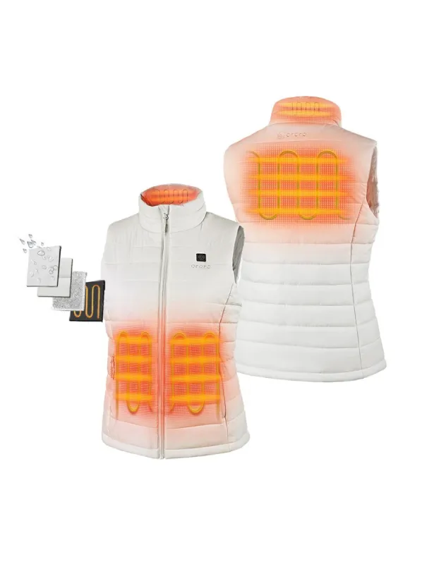 (Open-box) Women's Classic Heated Vest - Off White (Battery Set Not Included) sold by Ororo