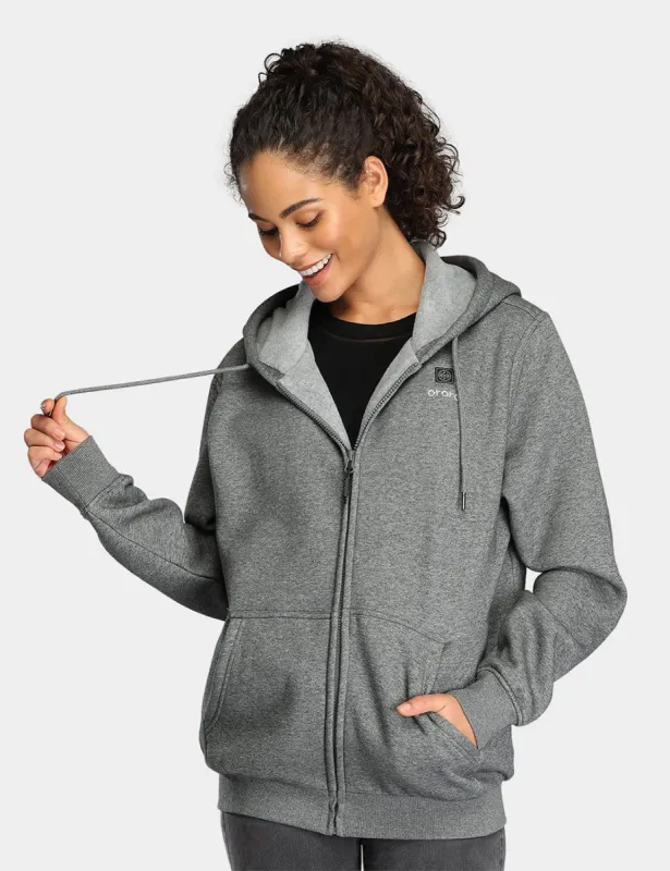 Unisex Heated Fleece Hoodie - Flecking Gray sold by Ororo
