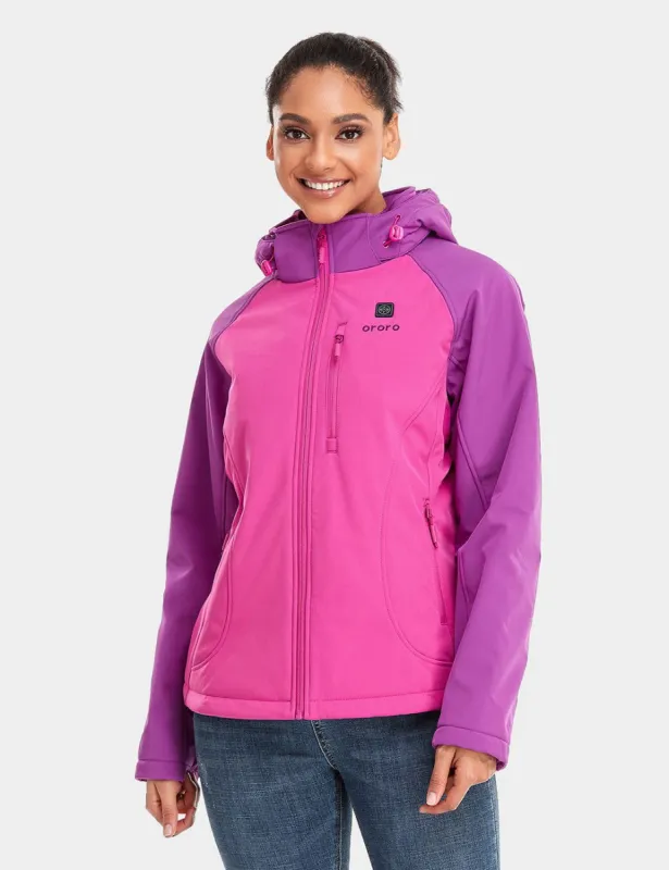 Final Sale - Women's Heated Jacket - Pink & Purple (Apparel Only) sold by Ororo