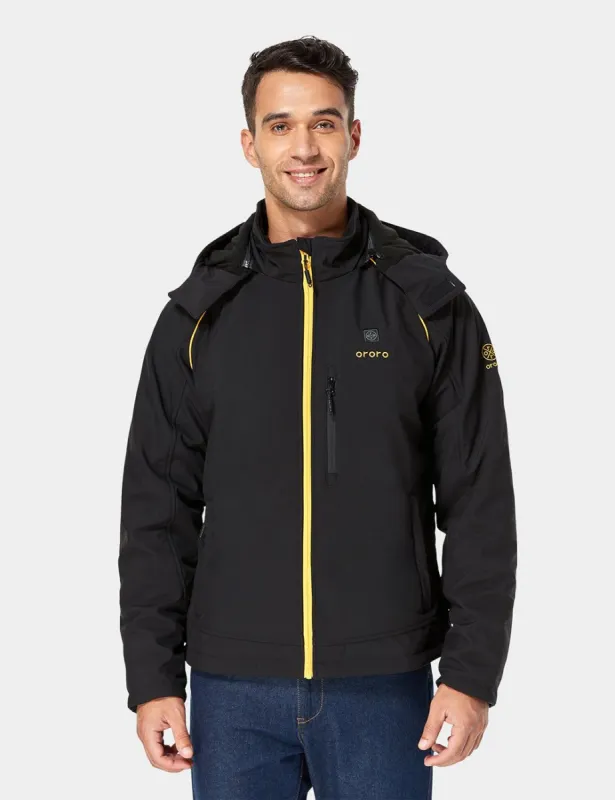 Men's Classic Heated Jacket - Black & Gold sold by Ororo
