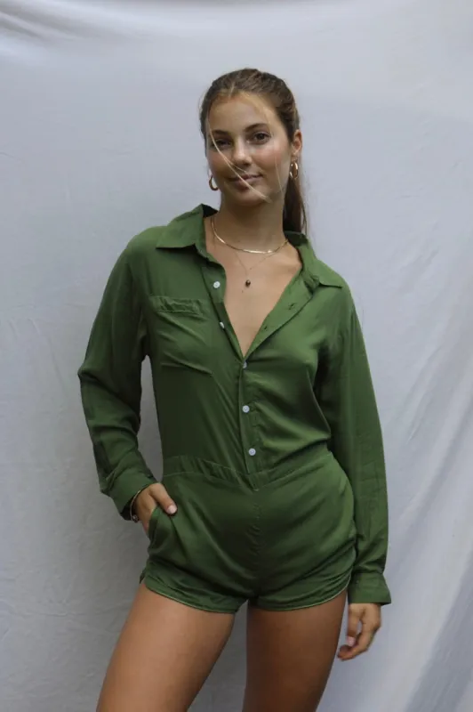 Bukit Romper - Dark Green sold by Benoa Swim