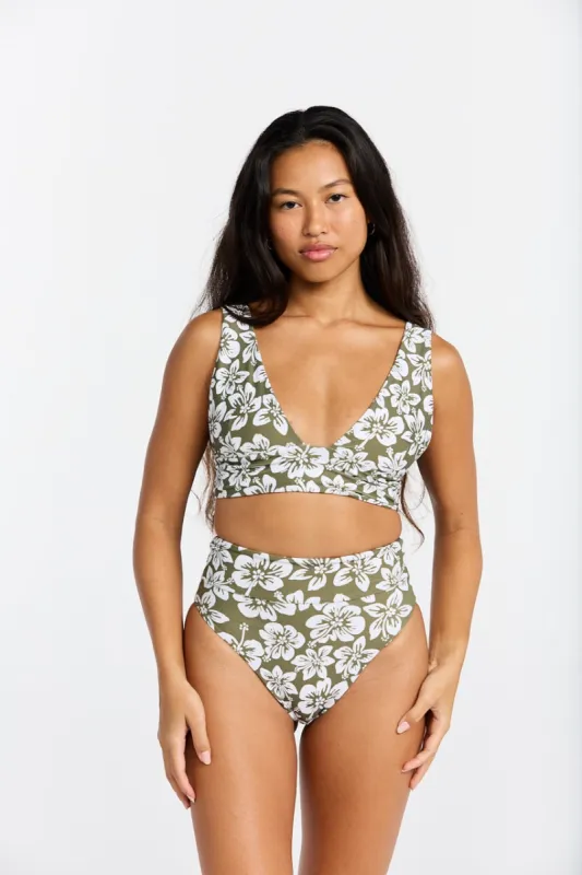Kira Top - Green Batik sold by Benoa Swim
