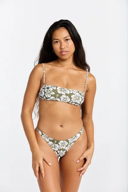 Alana Bottom - Green Batik sold by Benoa Swim