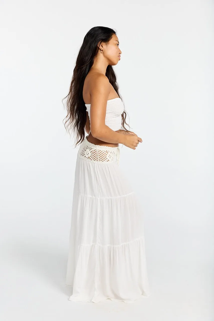 Kaleia Maxi Skirt - White sold by Benoa Swim product image thumbnail 3