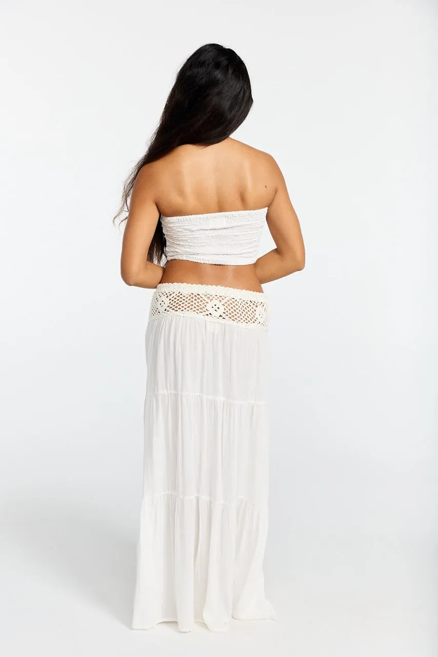 Kaleia Maxi Skirt - White sold by Benoa Swim product image thumbnail 2