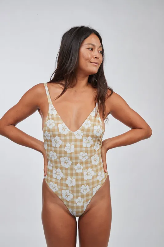Isle One Piece - Honey Palaka sold by Benoa Swim