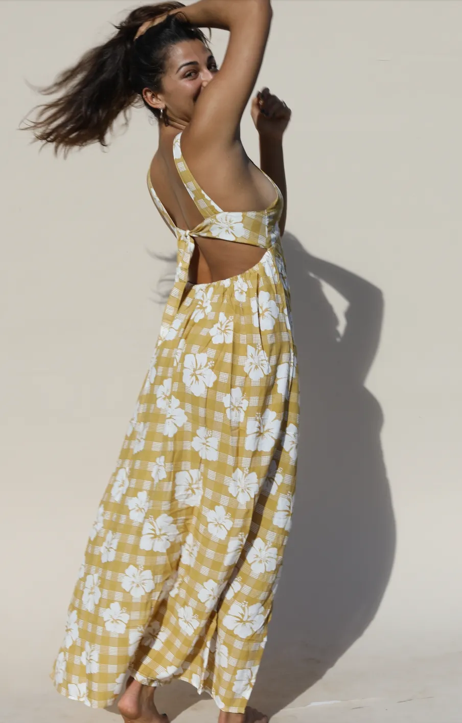 Long Maile Dress - Honey Palaka sold by Benoa Swim product image thumbnail 2
