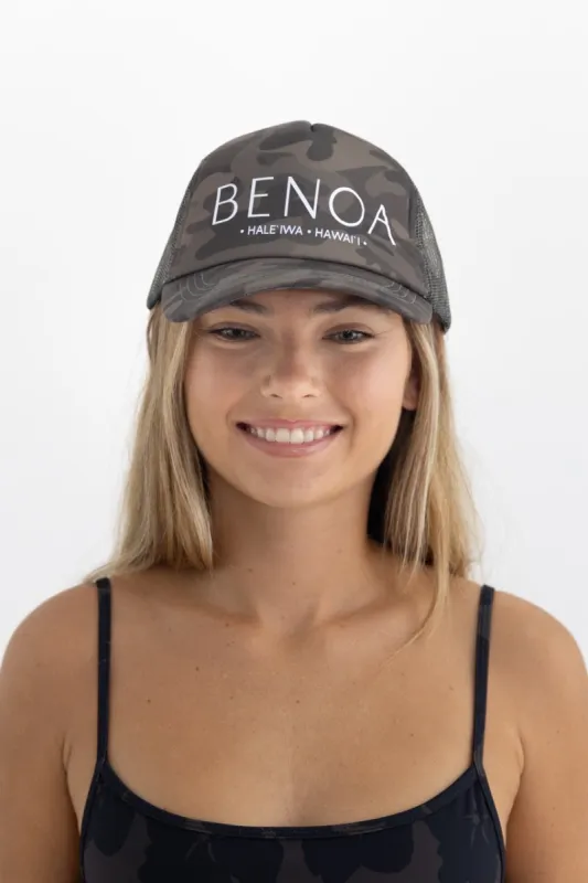 b.Eautiful Biyu Trucker Hat Off White / Camo | Parallel