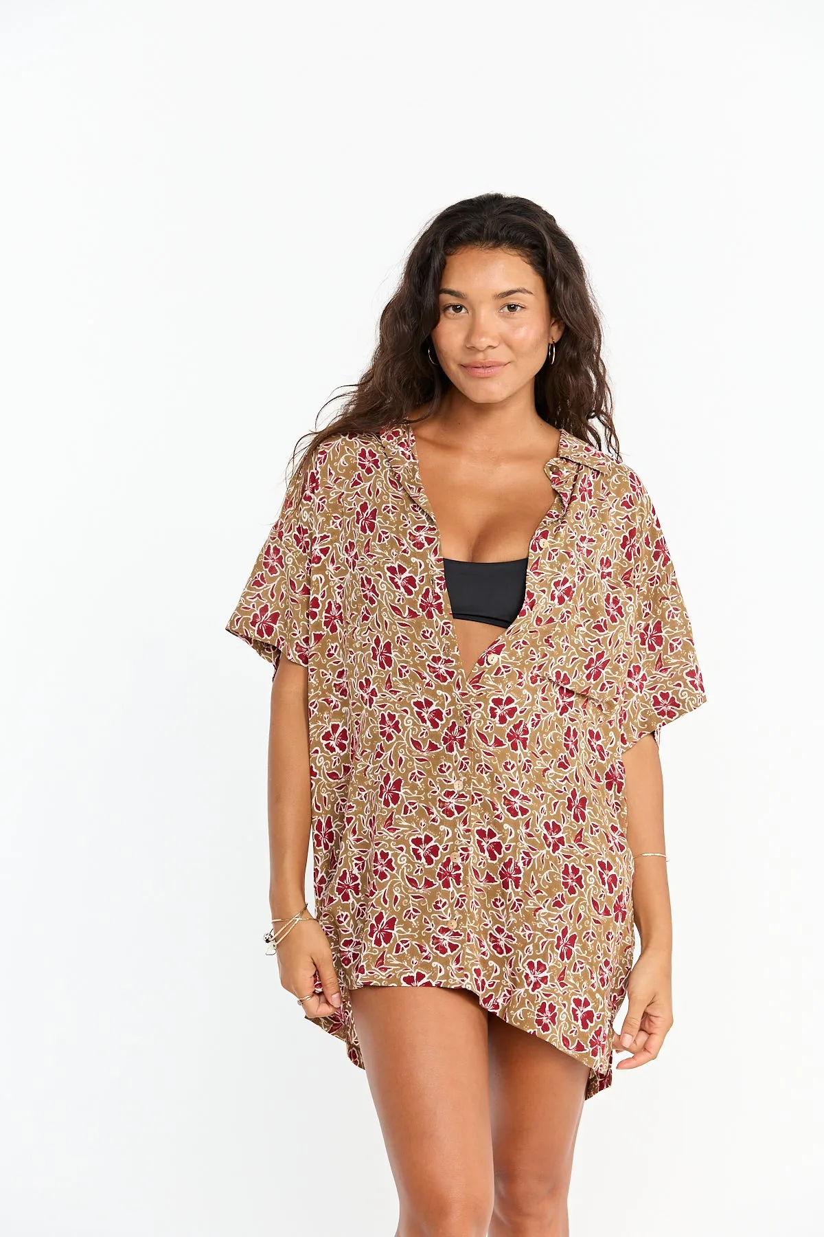 Aloha Shirt Dress - Eden sold by Benoa Swim