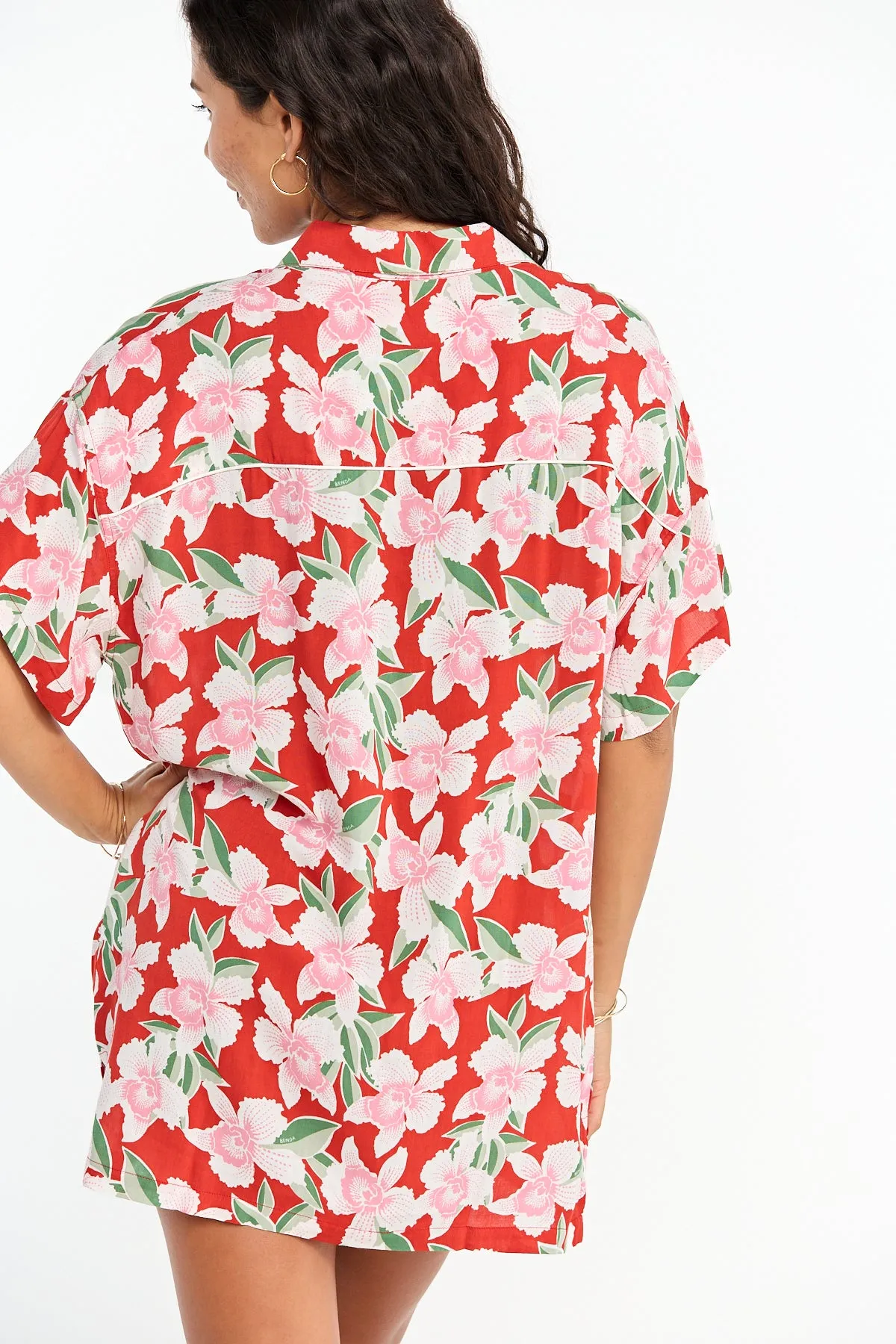Aloha Shirt Dress - Vintage Orchid sold by Benoa Swim product image thumbnail 5