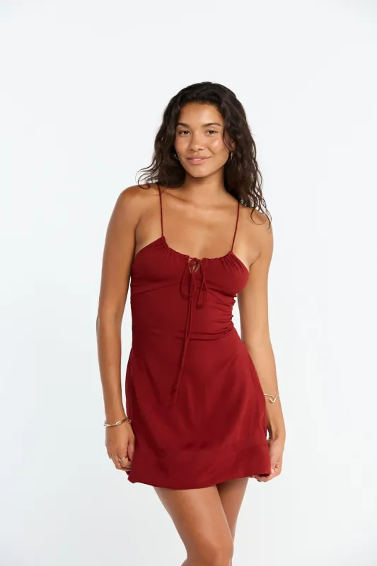 Jaden Mini Dress - Lychee sold by Benoa Swim