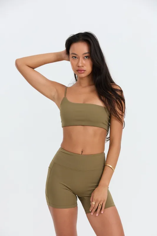 4" Biker Short - Khaki sold by Benoa Swim