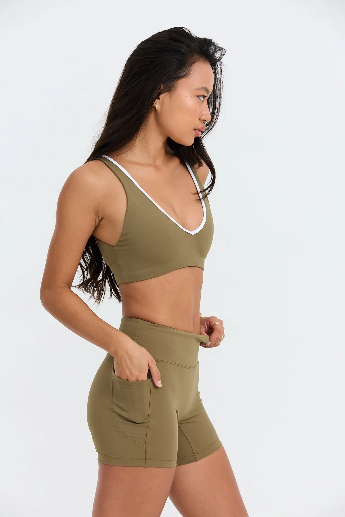 Sophia Sports Bra - Khaki sold by Benoa Swim product image thumbnail 3