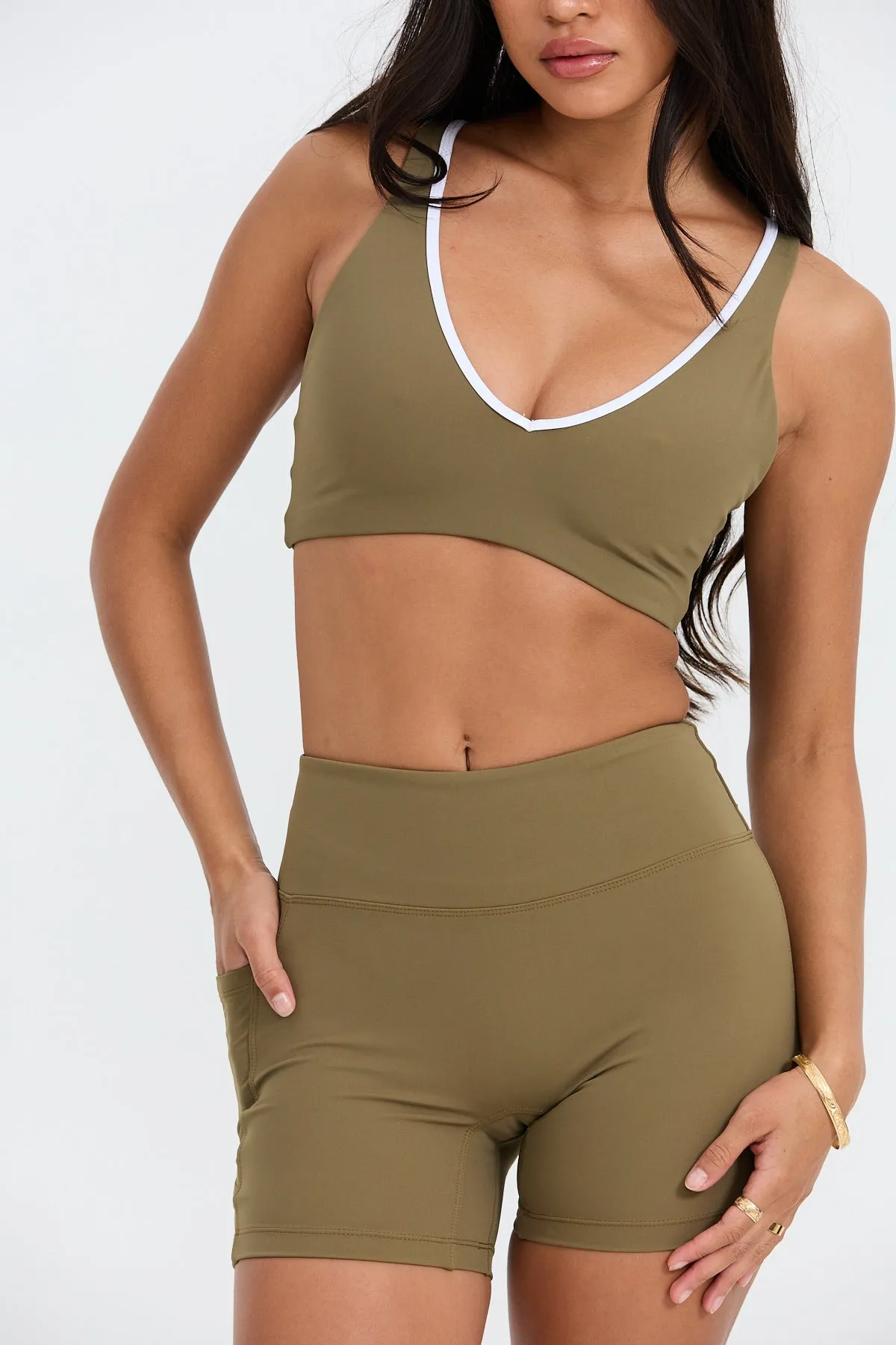 Sophia Sports Bra - Khaki sold by Benoa Swim product image thumbnail 4