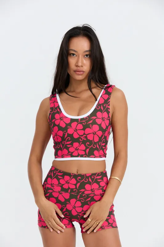 Layered Active Tank - Pupukea Pink made by Benoa Swim