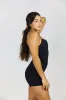 Cross-Back Active Romper - Black sold by Benoa Swim