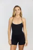 Cross-Back Active Romper - Black sold by Benoa Swim