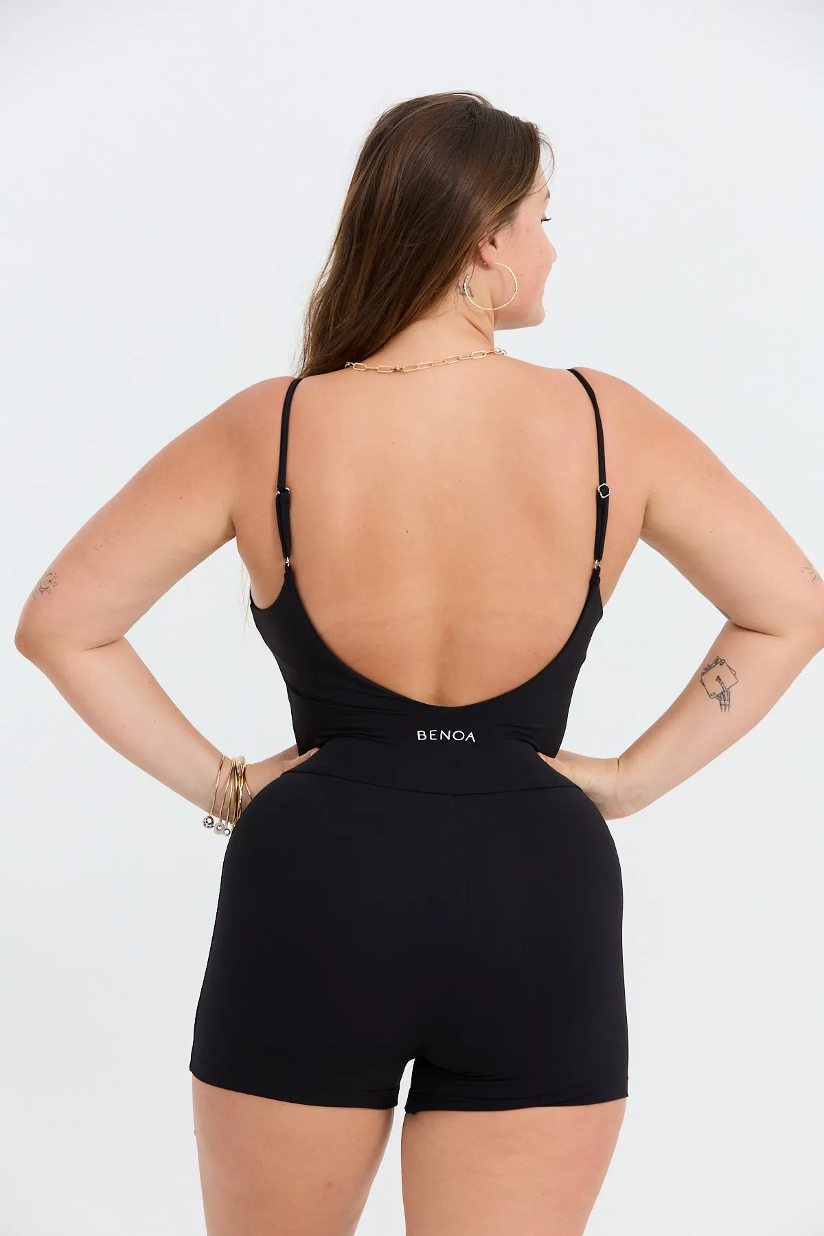 V-Neck Active Romper - Black sold by Benoa Swim product image thumbnail 4