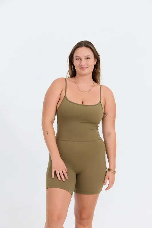 5" Active Romper - Khaki sold by Benoa Swim