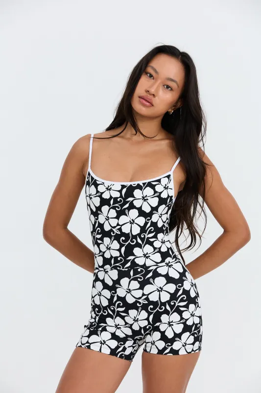 3" Active Romper - Pupukea Black sold by Benoa Swim