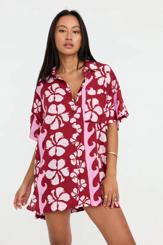 Aloha Shirt Dress - Papeete sold by Benoa Swim